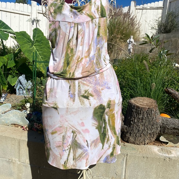 Vera Wang Kohl's Tan and Cream Midi Sundress for Wedding Guest - Picture 5 of 12